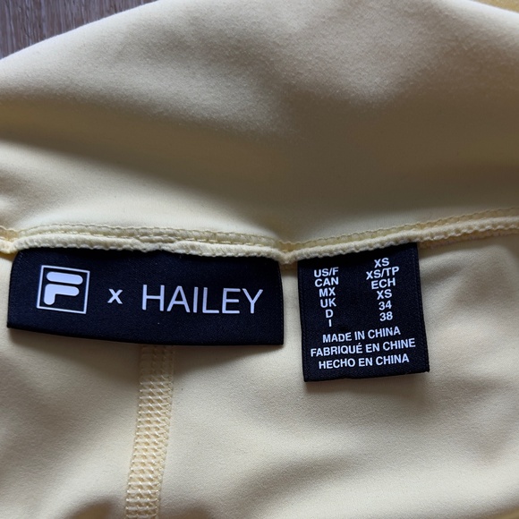 FILA x Hailey Bieber Sports Shorts Yellow XS (new) - Picture 6 of 6